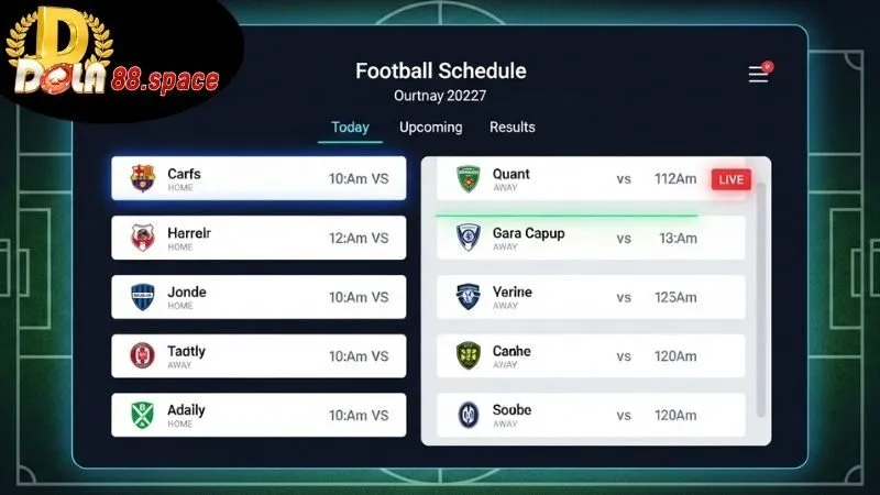 Cách thực hiện việc tra cứu lịch thi đấu bóng đá Dola88